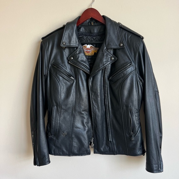 Vintage Harley Davidson Women’s Leather Jacket​​​​ Size S Small - Picture 2 of 11